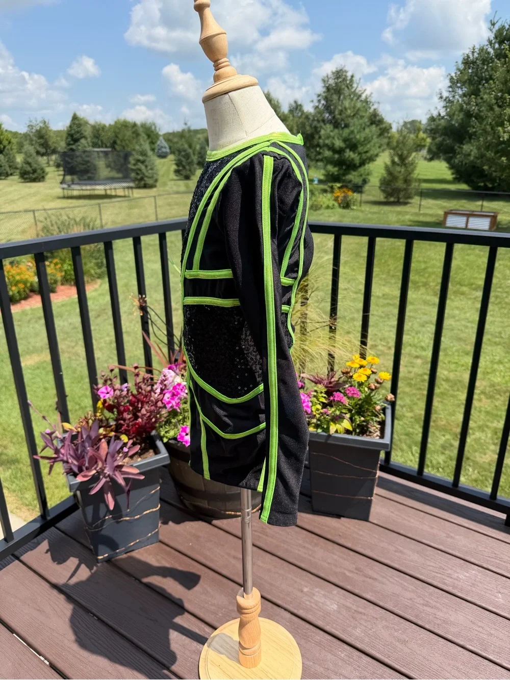 A Wish Come True “Rezolution” 26360 Dance Costume IMC Black Neon Green Sequin